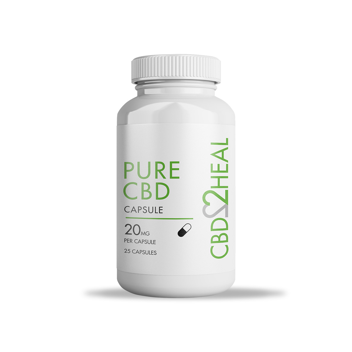 Pure CBD Oil Capsules 500mg (25 caps) | CBD2HEAL