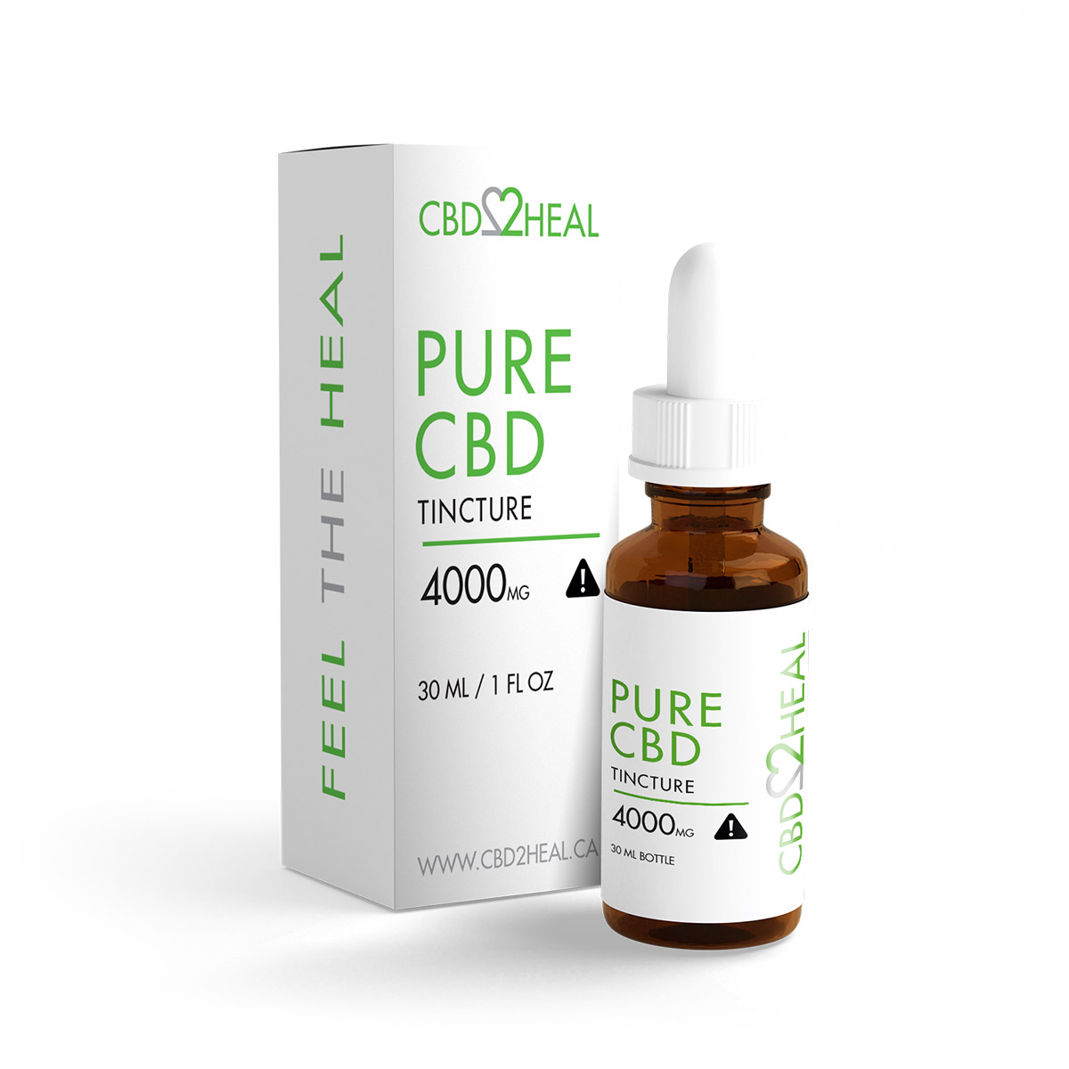 CBD2Heal Pure CBD Oil Tincture 4000mg (30 ml Bottle) - CBD2HEAL